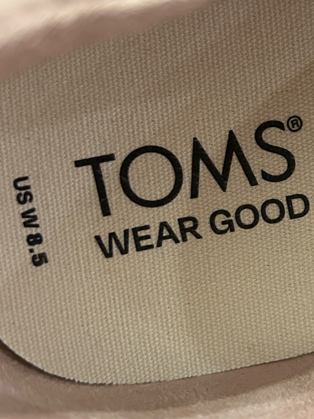 TOMS💗Slip-On LEATHER Espadrille Jocelyn SNEAKERS in Ballet Pink. Worn 1X! Sz 8.5 - Picture 14 of 15